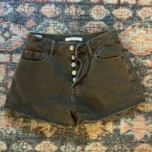 pacsun brown jean shorts